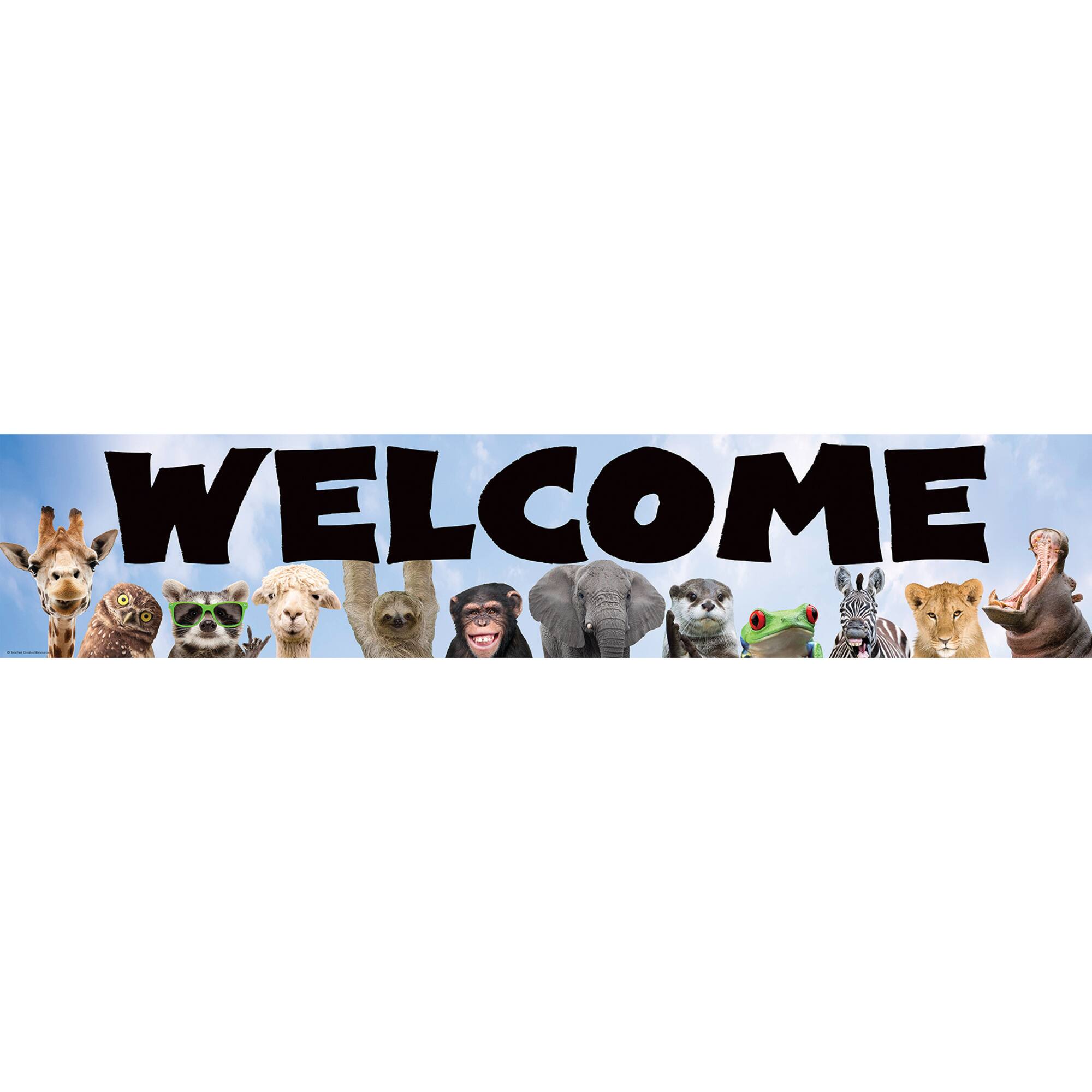 Teacher Created Resources® 8" x 39" Go Wild Animals Welcome Banner, 6ct.